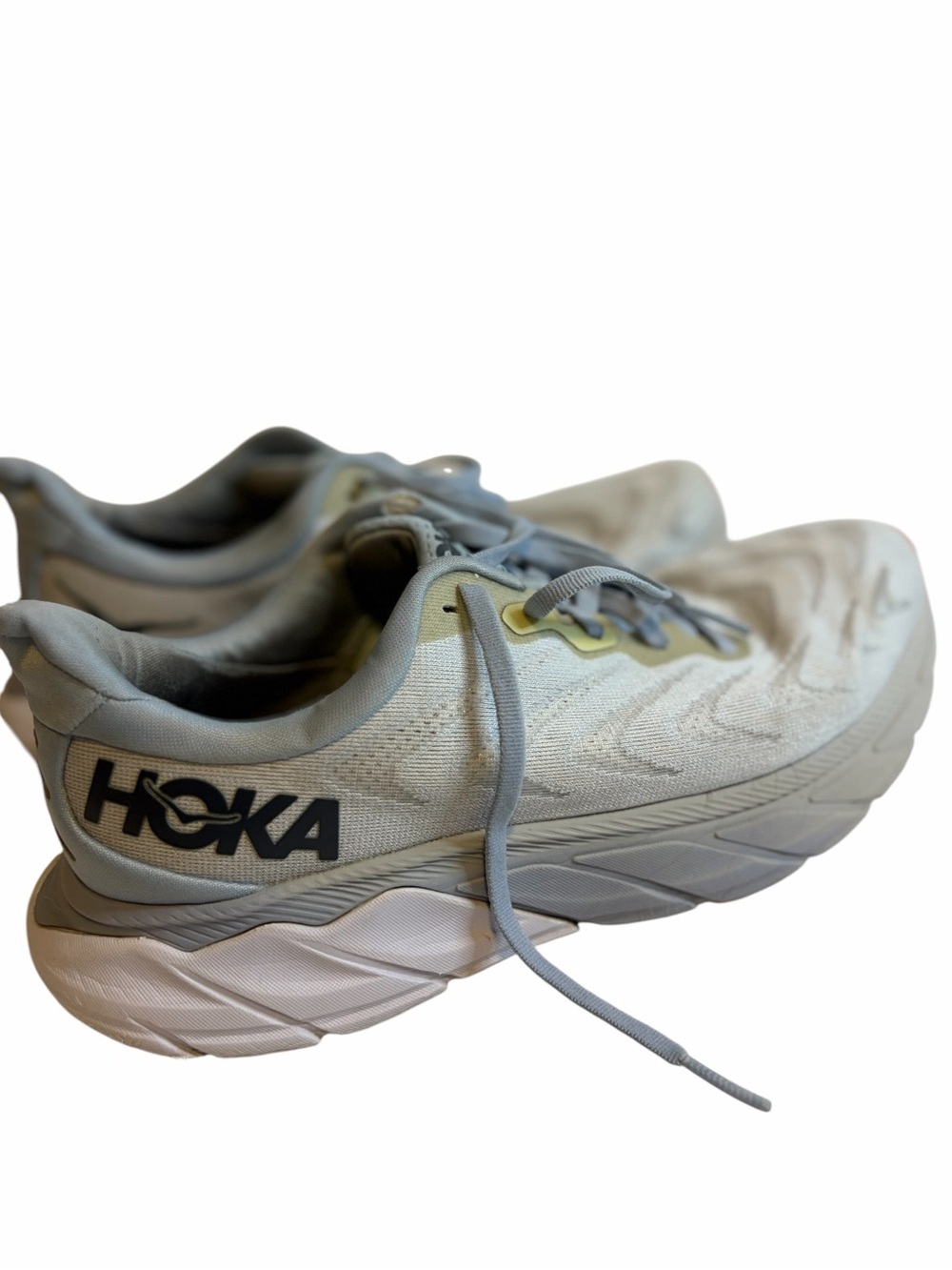 Hoka Women’s Neutral Gray and White Athletic Sneakers